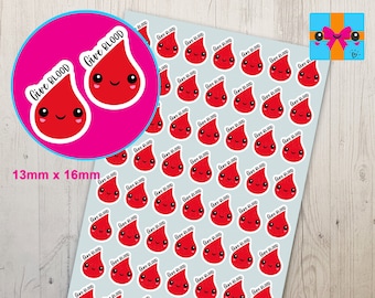 Give Blood Planner Stickers Donate Reminder Medical