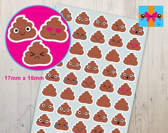 Poop Emoji Planner Stickers / Poop Tracker Stickers