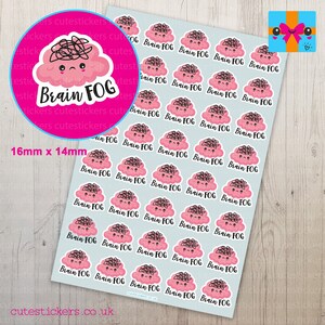 Brain Fog Planner Stickers / Brain Fog Tracker Stickers / Medical Mental Health Planner Stickers