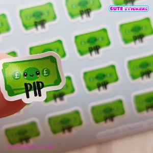 66 PIP Personal Independence Payment Planner Stickers Diary Mini Stickers / Cute Kawaii Mini Stickers / Matte Vinyl British Stickers