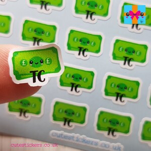 Tax Credits Planner Stickers 66 Diary Stickers / Cute Kawaii Tax Credit Benefit Mini Stickers / Matte Vinyl British Stickers