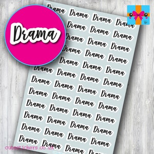 Drama Planner Stickers / Drama Club Reminder Stickers / Script Planner Stickers