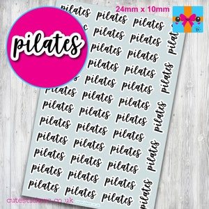 Pilates Planner Stickers / Pilates Class Reminder Stickers / Pilates Reminder Stickers
