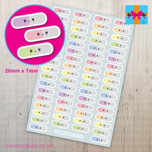 Pill Capsule Planner Stickers / Medicine Reminder Tracker Stickers