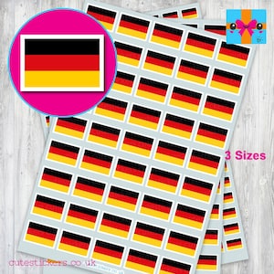 German Flag Mini Planner Stickers /  3 sizes: 10mm x 7mm, 15mm x 10mm, 20mm x 14mm / Planner Project Diary Calendar Stickers / Bundesflagge