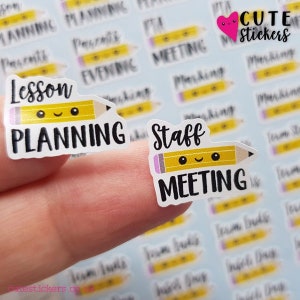 Teacher Planner Stickers 50 Cute Kawaii Assorted Teacher Duty Stickers