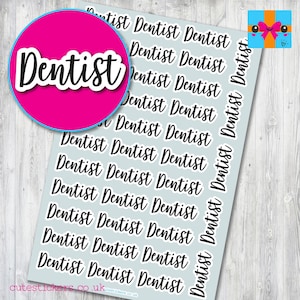 Dentist Planner Stickers / Dentist Reminder Stickers / Dentists Appointment Stickers
