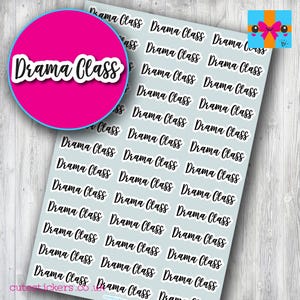 Drama Class Planner Stickers / Drama Class Reminder Stickers / Script Planner Stickers