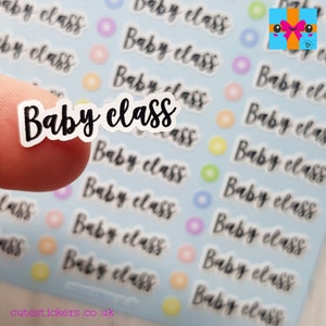 45 Baby Class Planner Stickers + 42 Star Dot Stickers / Baby Reminder Stickers / Cute Newborn Infant Stickers
