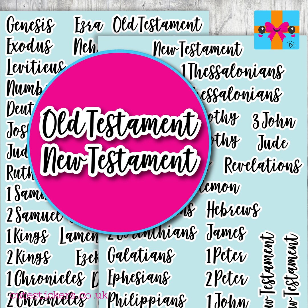 Books of the Bible Stickers New & Old Testament Planner Stickers ...
