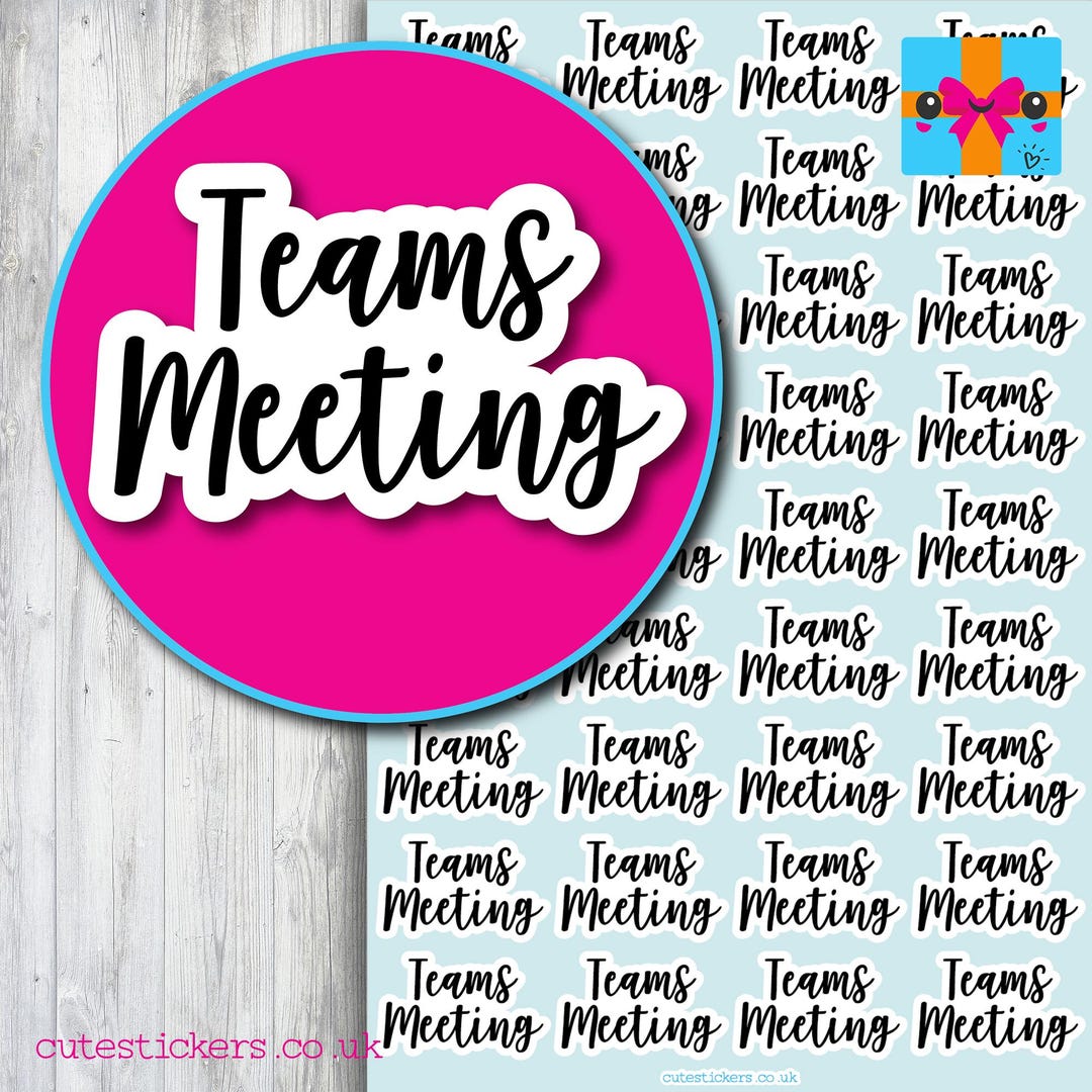 Teams Meeting Planner Stickers - Etsy