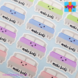 21 Make Beds Planner Stickers / Make Beds Reminder Stickers