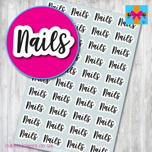 Nails Planner Stickers / Nail Appointment Reminder Stickers / Diary Calendar Matt Vinyl Stickers