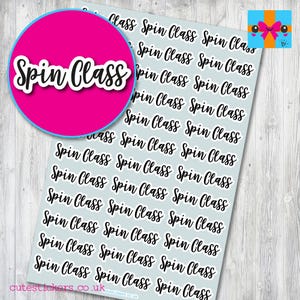 Spin Class Planner Stickers / Spinning Reminder Stickers / Script Planner Stickers