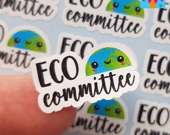 27 Eco Committee Planner Stickers & 9 Recycling Symbol Stickers / Eco Committee Stickers / Eco Committee Meeting Reminder / Cute Kawaii