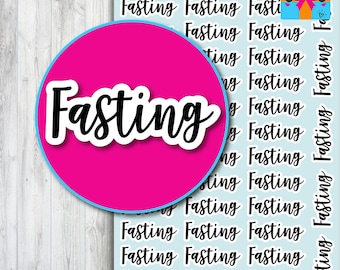Fasting Planner Stickers / Reminder Tracker Sticker /