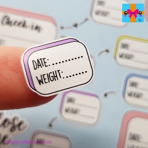 Weight Loss Tracker Planner Stickers Labels / 22 Weight Loss Tracker Planner Stickers and 22 Arrow stickers