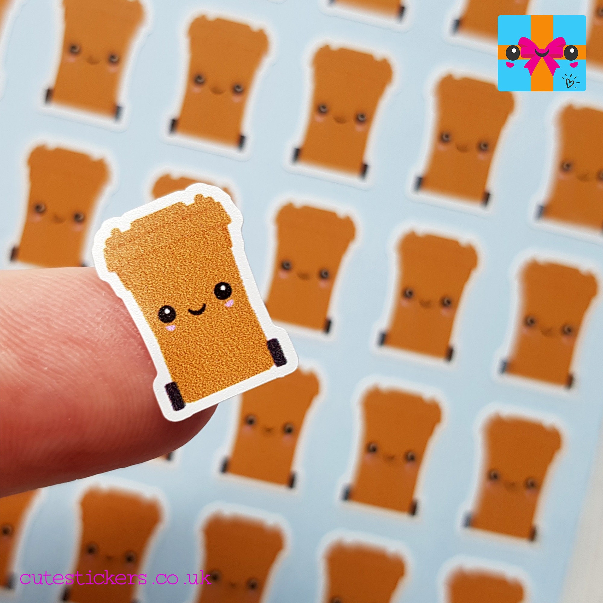 Brown Bin Planner Stickers / Wheelie Bin Stickers / Brown Bins / 42 Matte Vinyl Stickers