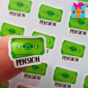 Pension Planner Stickers 60 State Pension Mini Diary Calendar Stickers / Cute Kawaii Benefit Stickers / Matte Vinyl British Stickers