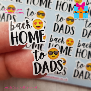 Co Parenting Planner Stickers / 50 To Dads Back Home Mini Diary Calendar Stickers / Cute Kawaii Stickers / Matte Vinyl British Stickers