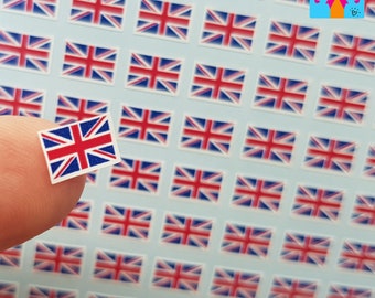 United Kingdom Mini Flag Planner Stickers /  1cm Wide Union Jack Stickers / 144 Stickers
