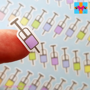 Vaccination Planner Stickers / 66 Immunisation Reminder Stickers / Injection Tracker Stickers