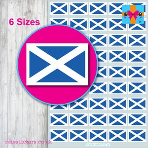 Scottish Scotland Flag Stickers / 6 sizes / Event Project Diary Calendar Stickers