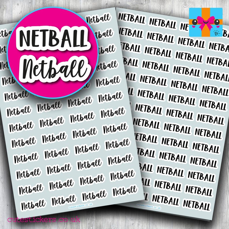 Netball Round Sticker Netball Planner Stickers / Reminder Script Sticker Sports - Etsy