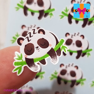 Sleep Planner Stickers / Tired Panda Planner Stickers / Cute Kawaii Stickers / Matte Vinyl British Stickers