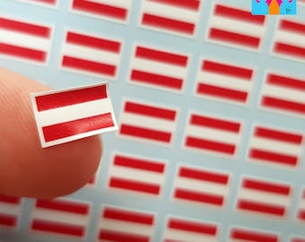 Austrian Flag Mini Planner Stickers /  1cm Wide Flag of Austria Stickers / 144 Stickers
