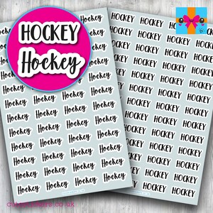Hockey Planner Stickers / Hockey Reminder Stickers / Hockey Stickers / Sports Planner Stickers