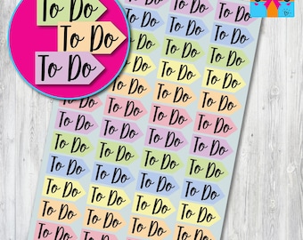 To Do Planner Stickers / To Do Tab Style Reminder Stickers / Matt Vinyl Stickers