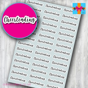 Cheerleading Planner Stickers / Cheerleader Reminder Stickers / Script Planner Stickers