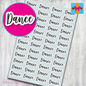 Dance Planner Stickers / Dance Class Reminder Stickers / Dance Stickers