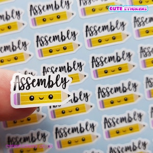 55 Assembly Planner Stickers / School Assembly Stickers / Teacher Stickers /UK British School Stickers