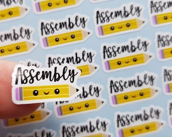 55 Assembly Planner Stickers / School Assembly Stickers / Teacher Stickers /UK British School Stickers