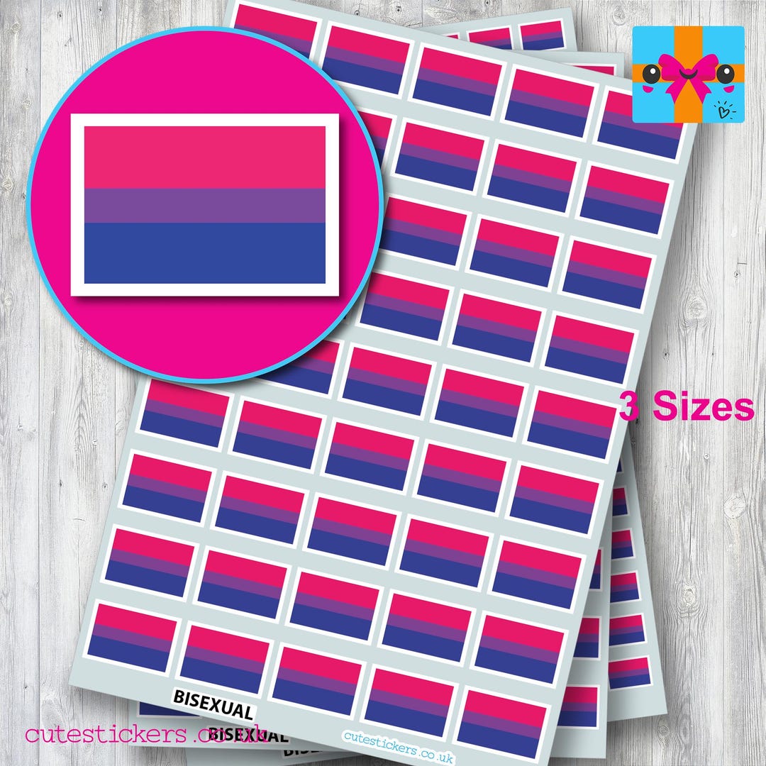 Bisexual Flag Stickers / Bi LGBTQ+ Stickers / Event Project Diary ...
