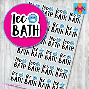 Ice Bath Planner Stickers / Ice Plunge Reminder Stickers / Matt Vinyl Stickers
