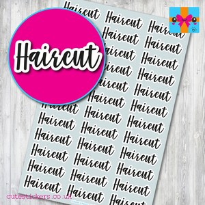 Haircut Planner Stickers / Haircut Reminder Stickers / Diary Calendar Matt Vinyl Stickers