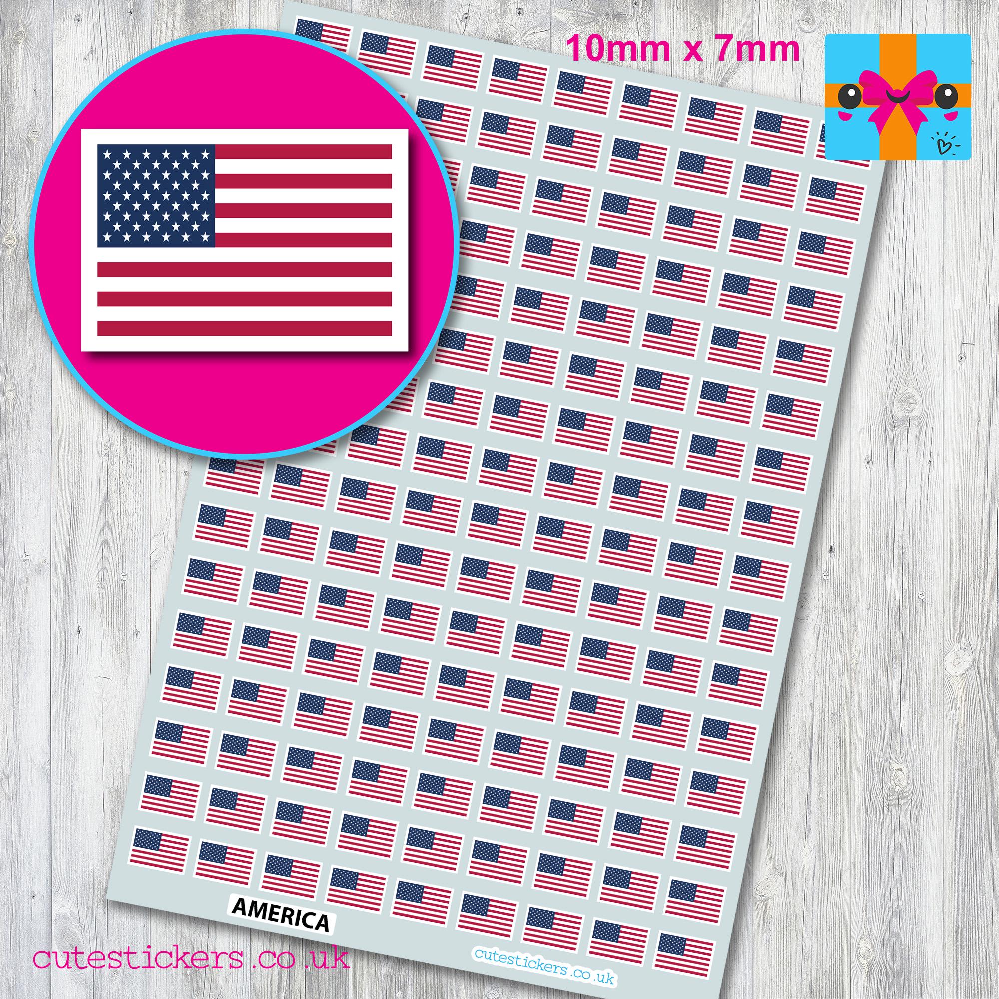 American Flag Stickers / US Flag Stickers / United States Flag / 3 ...