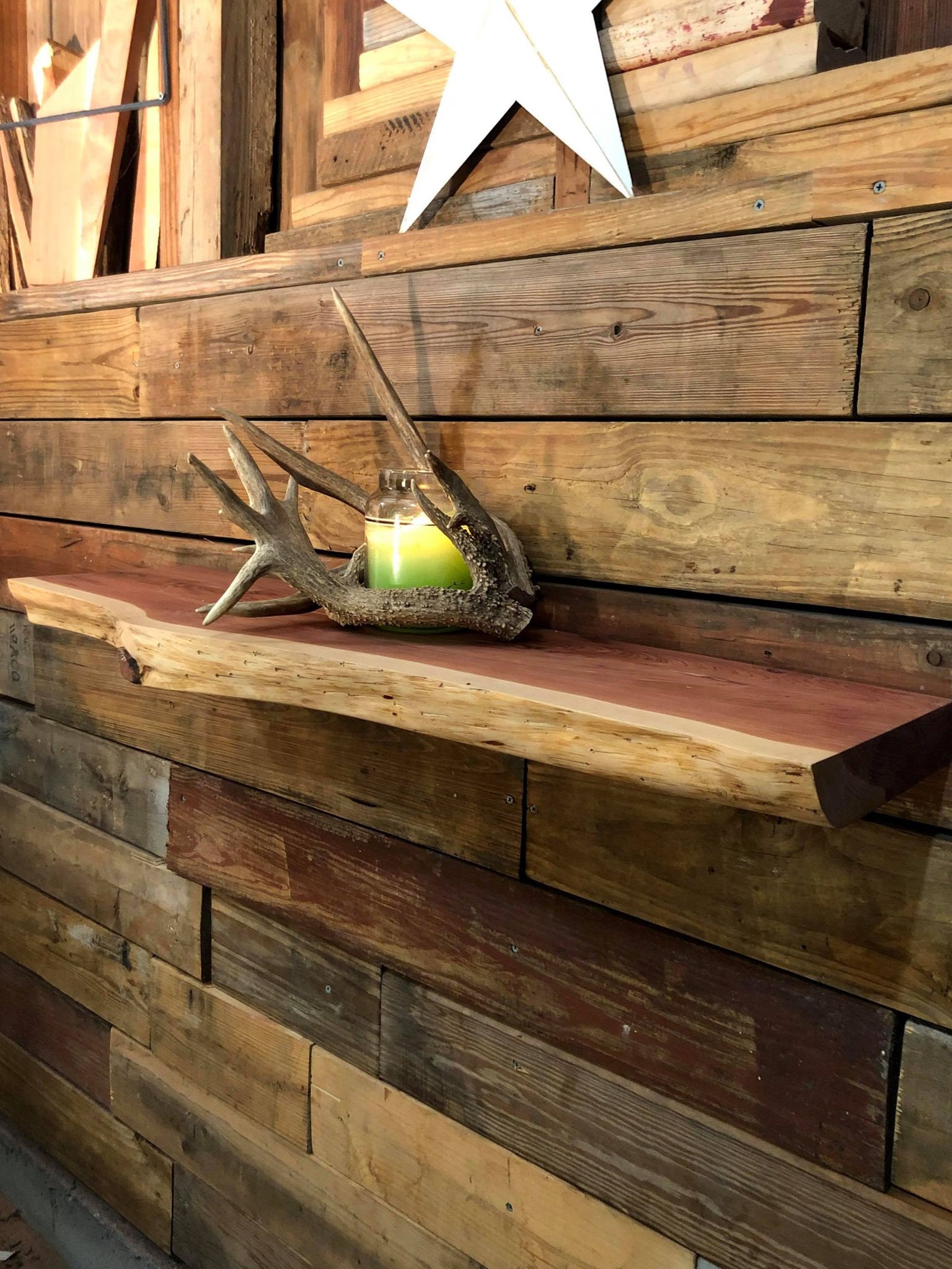 Handmade Cedar Floating Shelf Rustic Etsy