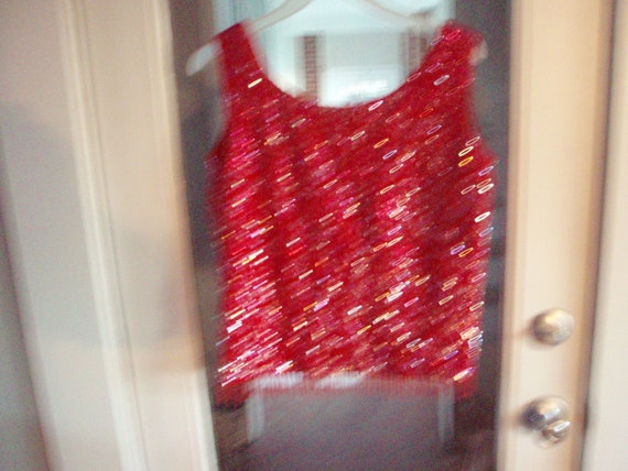 Vintage 1970 sequin tank top