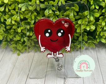 Valentinstag Herz-Abzeichen-Rolle, niedliches Herz-ID, Geschenk für Kollegen, Valentinstag Geschenkidee für die beste Freundin, Arbeitsbestie-Geschenk für eine Krankenschwester