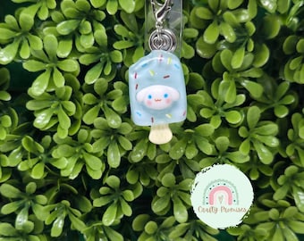 Kawaii popsicle badge reel charm, summer kitty badge reel charms, Nurse MA badge ID charm, Badge reel accessories, Dainty gift for nurse,