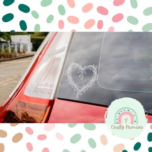 Karol G corazon car decal, Barbed wire heart car decal, Bichota gift for my friends, Car sticker for latinas, Trendy car decals for fans