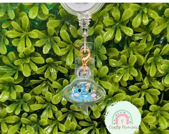 Kawaii stingray charm for badge reel, Nurse MA badge ID charm, Badge reel accessory removable, animal lover badge reel charms,