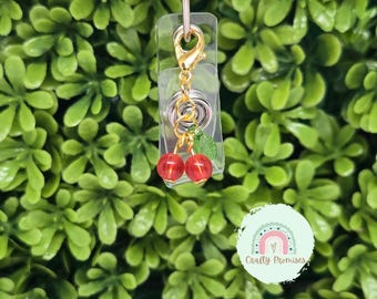 Cherry badge reel charm, fruit badge reel charms, Nurse MA badge ID charm, Badge reel accessories, Dainty gift for nurse, badge bling