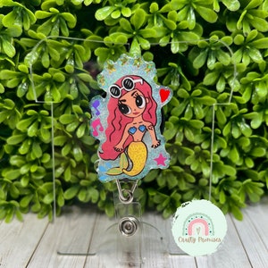 Karol G La Sirenita Badge Reel, Mañana será bonito mermaid  badge Reel, Latino Badge Reel, Badge Reel ID for her, Thank you gift for her