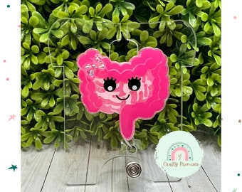 Intestine badge reel, medical organ badge reel for gastroenterologist, Gastro thank you gift, GI badge for nurse week, medical staff badge