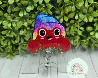Sommer Einsiedler Krabbe Ausweishalter, Einsiedler Krabbe Ausweis Halter, Strand Liebhaber Abzeichen für Arbeit, Sommer Geschenk für Mitarbeiter, Einsiedler Krabbe Geschenk